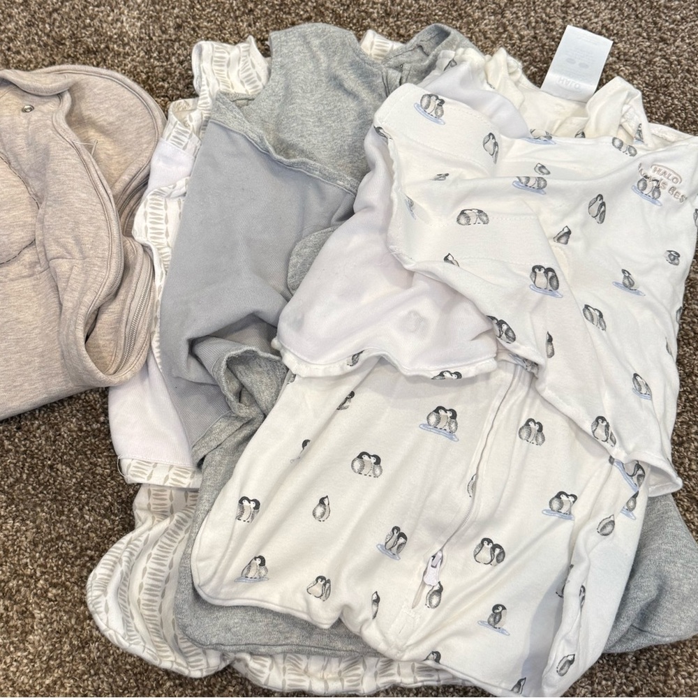 Halo Baby Sleepwear Set - Gray and White
